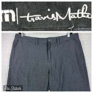 Travis Matthew performance golf Dress shorts Men (38) outdoor  Geometric gray